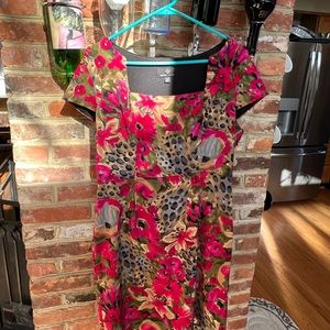Ronni Nicole brightly colored dress